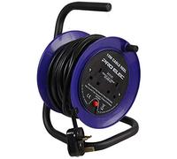 PRO ELEC PEL01272 2-Gang Mini Cable Reel Mains Extension, 10m