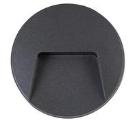 Pro Elec PEL01322 3W Circular LED Wall Light, 100l m, 4000K, IP65, Dark Grey