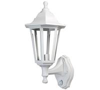 PRO ELEC PEL01345 Outdoor Lantern with Photocell & PIR, E27, IP44, White