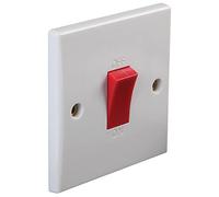 PRO ELEC PEL01399 1-Gang Rounded Edge DP Wall Switch, 45A, 250V