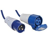 PRO ELEC PELB0133 32A, 230V, CEE Plug to Socket Extension Lead, 2P+E, Blue, 14m