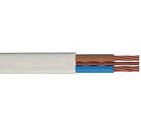 PRO ELEC PELB0566 6242B 2-Core Twin & Earth Cable, White, 4mm, 100m