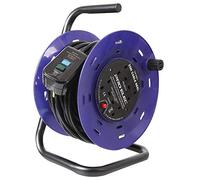 PRO ELEC PELB1111 4 Gang Mains Extension Reel with RCD, 13A, 25m