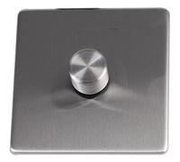 PRO ELEC PELB1139 Screwless Dimmer Switch, 1 Gang, 1 Way, 250W, Stainless Steel