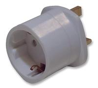 PRO ELEC PELB1494 Schuko to UK Plug Travel Adaptor White
