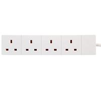 PRO ELEC PELB1517 4 Gang Extension Lead 2m, White