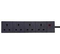 PRO ELEC PELB1522 4 Gang Extension Lead 10m, Black