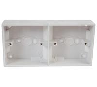 PRO ELEC PELB1646 2 Gang White Pattress Box, 32mm