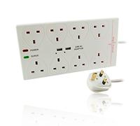 Pro Elec PELB1677 8 Way USB Charging Surge Protected Extension Lead