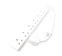 PRO ELEC PELB1709 6 Gang Extension Lead 0.5m, White