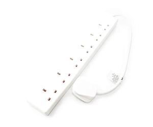 PRO ELEC PELB1709 6 Gang Extension Lead 0.5m, White