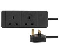 PRO ELEC PELB1737 2 Gang Extension Lead, 3m Black