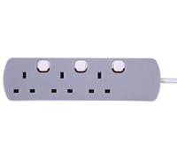 PRO ELEC PELB1761 3 Gang Extension Lead Individually Switched, 90 cm