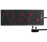 Pro Elec PELB1787 Extension Lead 8G Surge Switched Black 5M