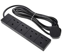 PRO ELEC PELB1810 4 Gang Extension 3m, Black