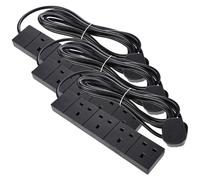 PRO ELEC PELB1810 4 Gang Extension 3m, Black (Pack