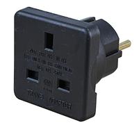 Pro Elec PELB1886 UK to Europe Travel Adaptor, Black Twin Pack