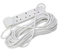 PRO ELEC PELB1906 4 Gang Extension Lead White, 10m