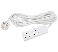 PRO ELEC PELB1915 2 Gang Extension Lead 5m, White