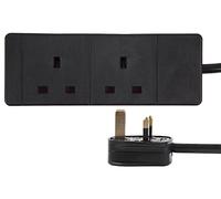 PRO ELEC PELB1986 2-Gang Mains Extension Lead - 7.5m, Black