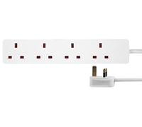 PRO ELEC PELB1993 - 4-Gang Mains Extension Lead, 7.5 m, White