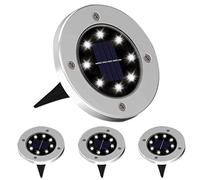 PRO ELEC PELL0264 Solar Powered LED Ground Lights, 5200K, IP65, Pack of 4