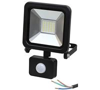 PRO ELEC PELL0274 LED Floodlight with PIR, 20W, 1600lm, 6000K, Black, IP44