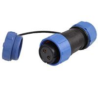 PRO ELEC PELR0163 Circular Threaded Inline Connector Socket, 2-Pole, 7-12mm, IP68