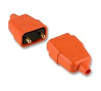 pro elec pl09473 10A 2 PIN 0128-OR Connector Rubber - Orange