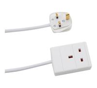 Pro-Elec pl13970 1m 1-Gang Extension Lead - White, UK Plug & Socket