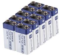 PRO ELEC PSG91117 Ultra Alkaline 9V PP3 Batteries, 10 Pack