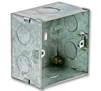 Pro Elec Single Metal Back Box, 47mm