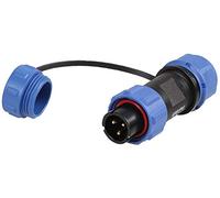 PRO ELEC SP13 Circular Connector Cable Mount Plug, 3-Pin, IP68, 13A, 250V AC, Threaded Solder Socket - PELR0115