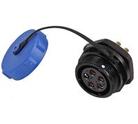 PRO ELEC SP211 Series Circular Connector, Panel Mount Receptacle, 5 Contacts, Threaded, Solder Socket, IP68 - High-Current 30A, 500V AC