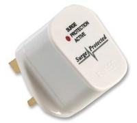 Pro Elec Surge Protected Plug Top - 13A Fuse - White - Protects Audio, Computer & Home Electronics