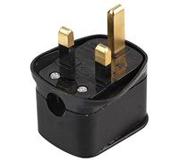 PRO ELEC Surge Protected Plug Top with 5A Fuse, Black - UK Type G Mains Plug, LED Indicator