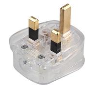 PRO ELEC Transparent UK Mains Plug - BS1363 Approved, 13 with 5A Fuse - PEL01382