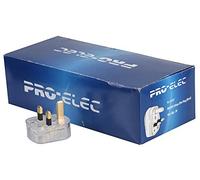 PRO ELEC Transparent UK Mains Plug with 3A Fuse, BS1363 Approved, Box of 20 - PELB1788