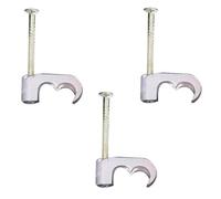 Pro Elec - Twin Cable Clip, White, 2X 5mm Cables, Pack Of 100