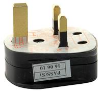 PRO ELEC UK Mains Plug with 13A Fuse - Black, Box of 20 - PELB1773