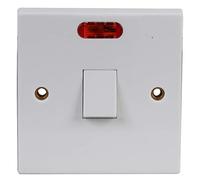 Pro Elec WH220N 20A Double Pole Switch with Neon