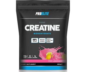 PRO-ELITE Creatine - Creatine Monohydrate Micronized Powder 250g, for Optimum Muscle Growth, Increases Physical Performance, Pure Flavoured Creatine, Amino Acids (Pink Lemonade, 250g)