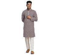 Pro-Ethic Style Developer Mens Indian Traditional Cotton Kurta Sets, Men Kurta Set Indian Wedding Dress (A-119), Maroon, X-Large