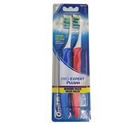 Oral-B Pulsar Pro-Expert 2X Manual Toothbrushes, With Battery Powered Vibrating Bristles For Deeper Reach, Slim Handle, (Colours May Vary)