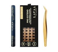 PRO Extend Lash System | 48 Lash Clusters in 4 lenghts: 10mm 12mm 14mm 16mm | Flat-Band All-Day Comfort | DIY Lash Extensions (V2 | VOLUME Bundle)