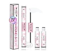 PRO Eyelash Glue,2-In-1 Lash Bond and Seal Clear Glue Strong Hold 72H+ Bond and Seal for Individual Eyelashes, Oilproof Latex Free,Waterproof,Safe No Irritate(10ml,Clear)