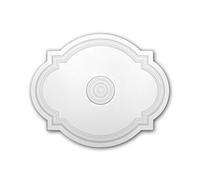 PRO[f]home® - Ceiling Rose 156008 Ceiling Decoration Medallion Rosette Decorative Element Art Nouveau Style White 54 x 44 cm Profhome