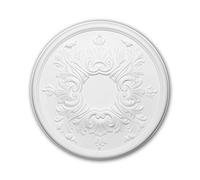 PRO[f]home® - Ceiling Rose 156030 Ceiling Decoration Medallion Rosette Decorative Element Rococo Baroque Style White Ø 39.5 cm Profhome