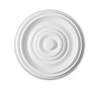 PRO[f]home® - Ceiling Rose 156035 Ceiling Decoration Medallion Rosette Decorative Element Timeless Classic Design White Ø 48.5 cm Profhome