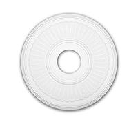 PRO[f]home® - Ceiling Rose 156047 Ceiling Decoration Medallion Rosette Decorative Element Neo-Classicism Style White Ø 40.4 cm Profhome